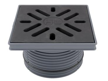 Aufsatz d 195mm, Kunststoffrahmen 240x240mm / Gussrost 226x226mm  HL621